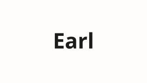 National Earl Day June 9